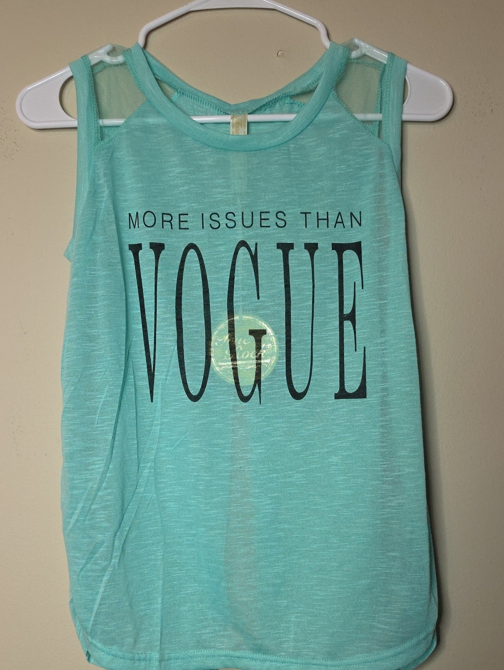 True Rock Aqua 'More Issues Than Vogue' Women's Tank Top